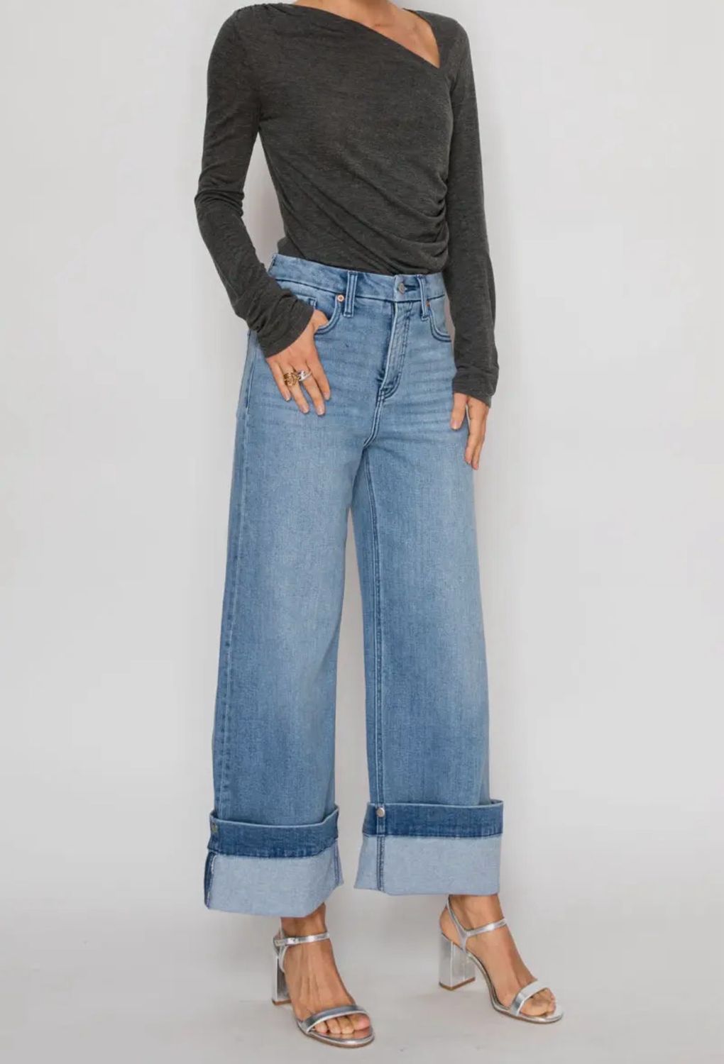 Inseam Transformer Tummy Control High Rise A-wide Jeans