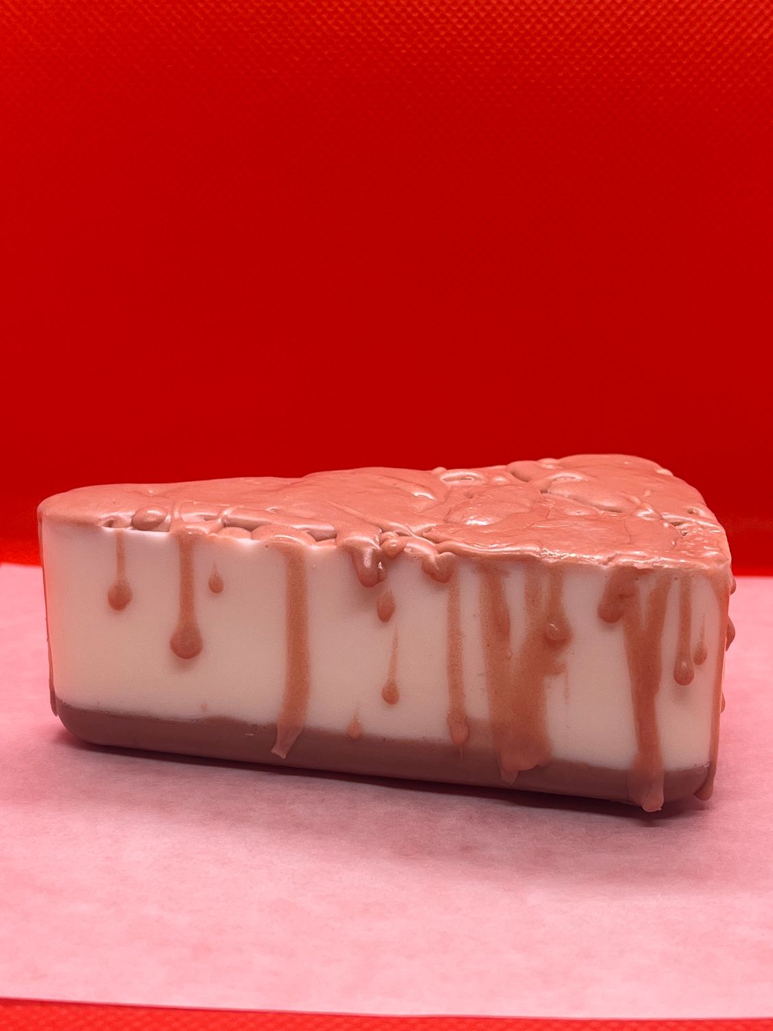 Light But Messy Cherry Cheesecake goats milk body wash soap bar