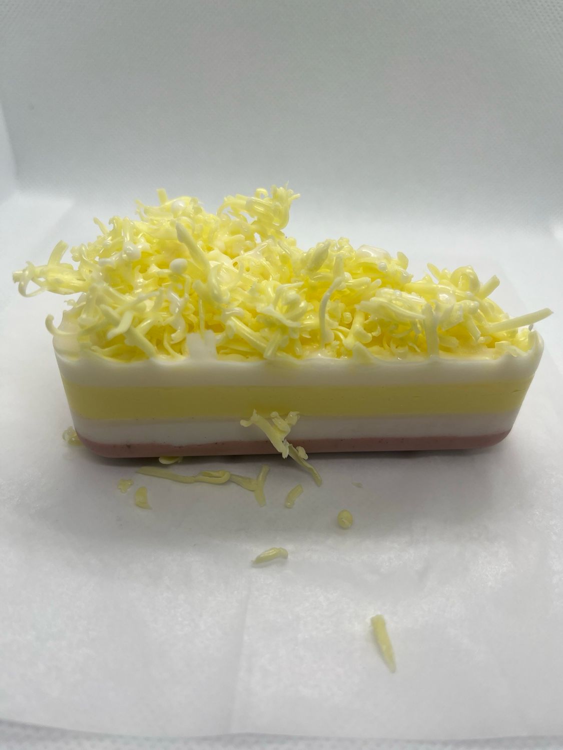 Three Layered Lemon Cheesecake Body Wash Soap Bar