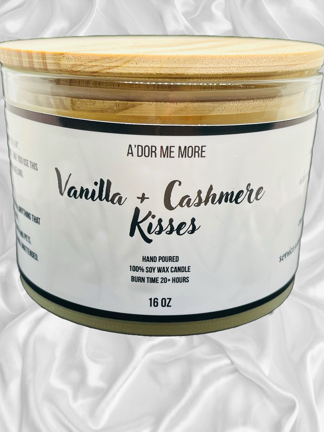 Vanilla + Cashmere Kisses 3 Wick Candle (16 Oz)