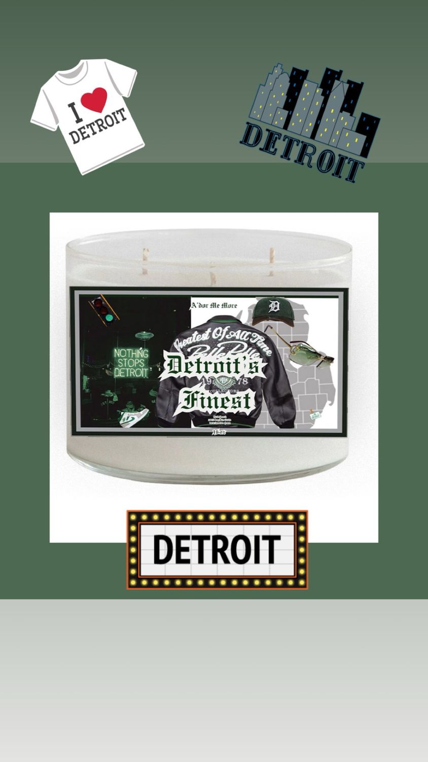 Detroit’s Finest 3 Wick Candle (16 Ounce)