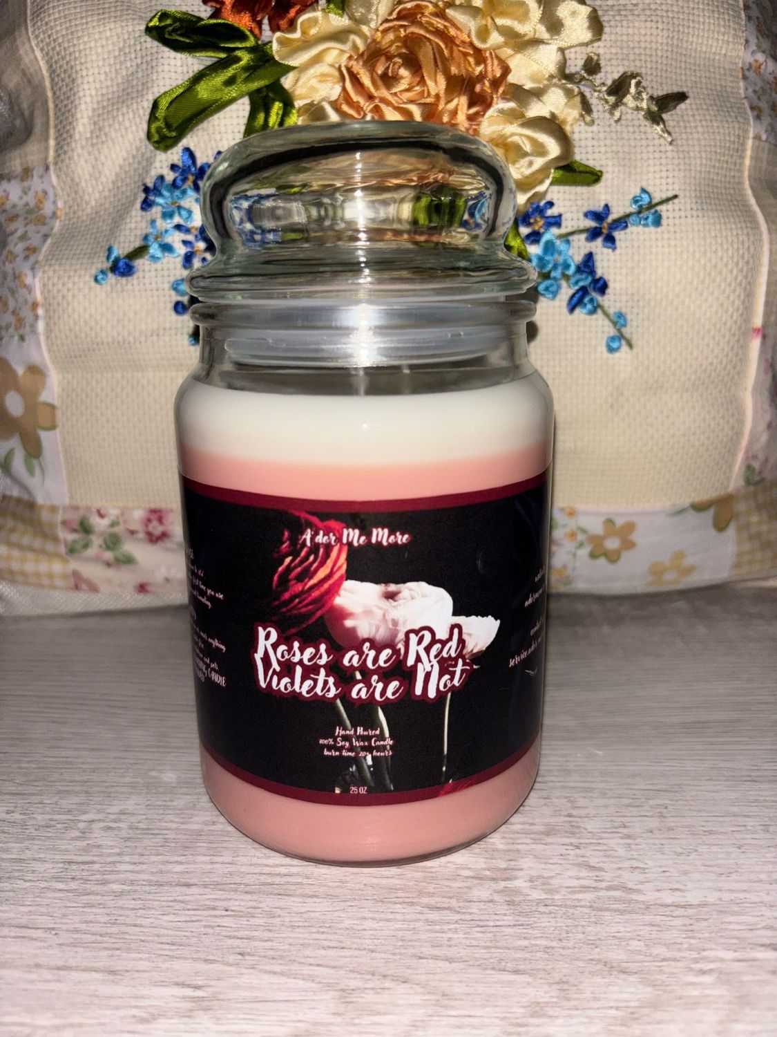 “Roses are Red, Violets are Not” 25 Ounce Candle (3 Wick)