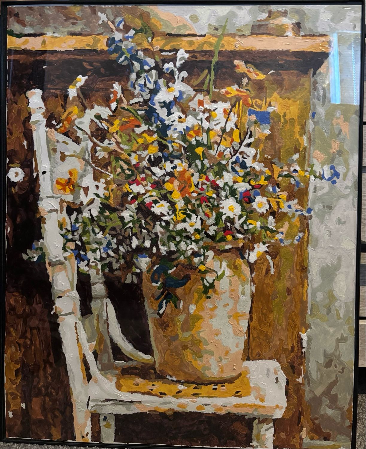 “Waiting To Bloom” 16x20 Hand Painted Wall Art With Frame