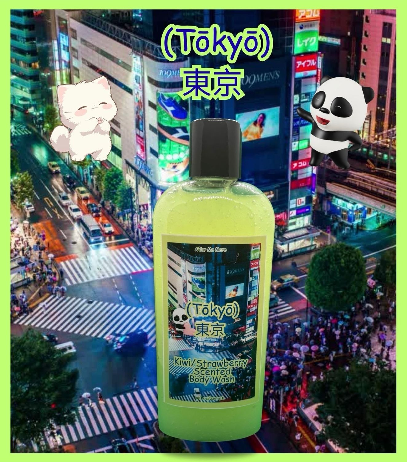 Tokyo (Strawberry kiwi Scented) Body Wash (8 ounce)