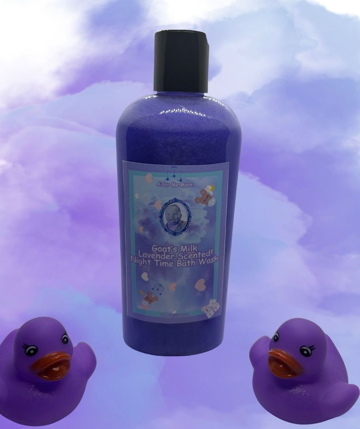 “Goat’s Milk Lavender Scented” Night Time Baby Bath Wash (8 ounce)