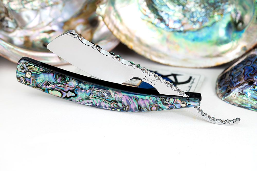 Irish Point - Midi 2.50" - Scalloped Spine + Classic Upper tang + Classic Upper Monkey Tail - Abalone ALVS