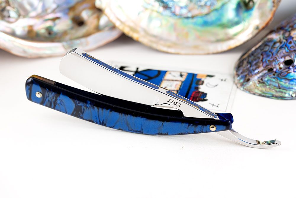 Mokume Gane Yln Mn Blue and Yellow Gold - Blue Pearl Kirinite