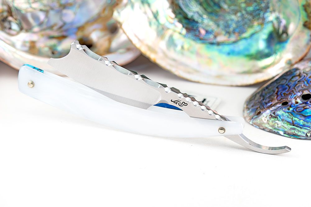 Spanish Classic - Upper Tang (Notches) - White pearl acrylic
