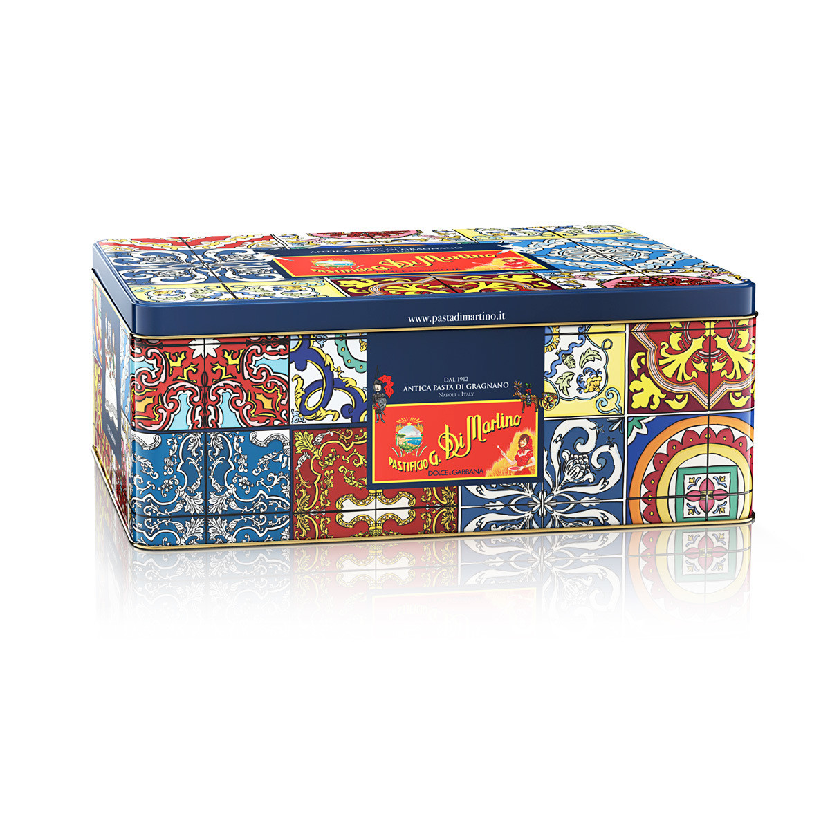 Подарочный набор, ДИ МАРТИНО Dolce & Gabanna фартук + макароны (5х500г) + жестяная коробка
