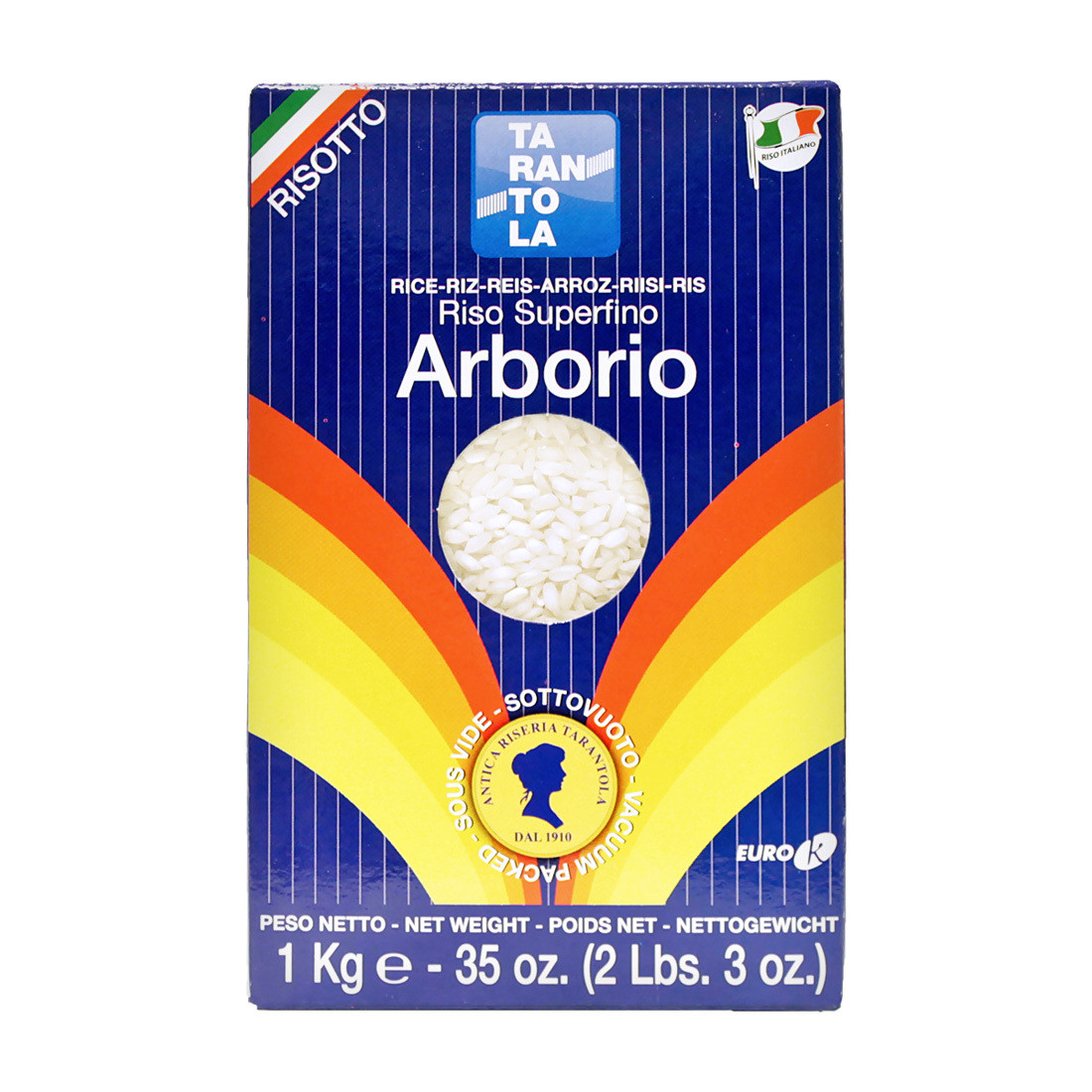 Рис арборио (riso superfino arborio), ТАРАНТОЛА, вак. пакет 1 кг