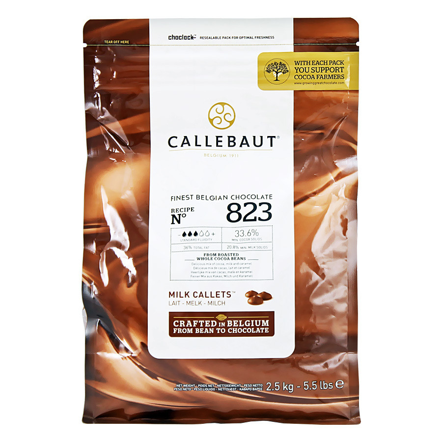 Шоколад в гранулах молочный (33,6% какао) CALLEBAUT 2,5кг