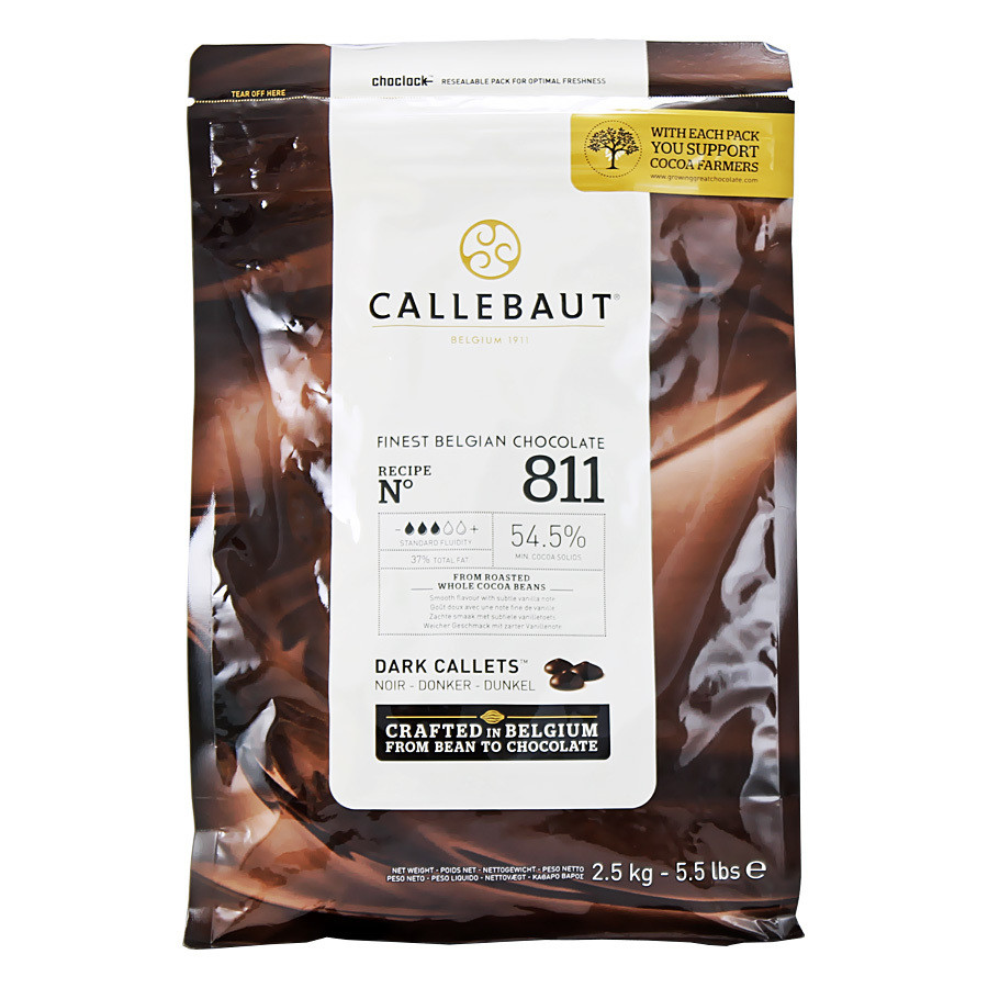 Шоколад в гранулах темный (54,5% какао) CALLEBAUT 2,5кг