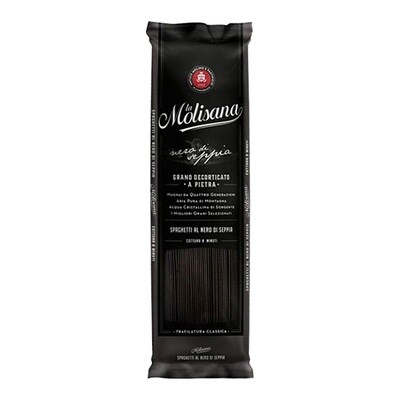 Макароны черные спагетти с чернилами каракатицы, ЛА МОЛИЗАНА, 500г