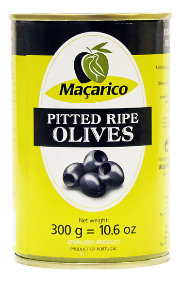 Оливки черные без косточки (калибр 290-320), МАКАРИКО, 300г