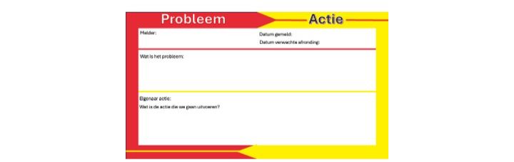 Magneetkaart Probleem-Actie kaart (per 5 stuks).