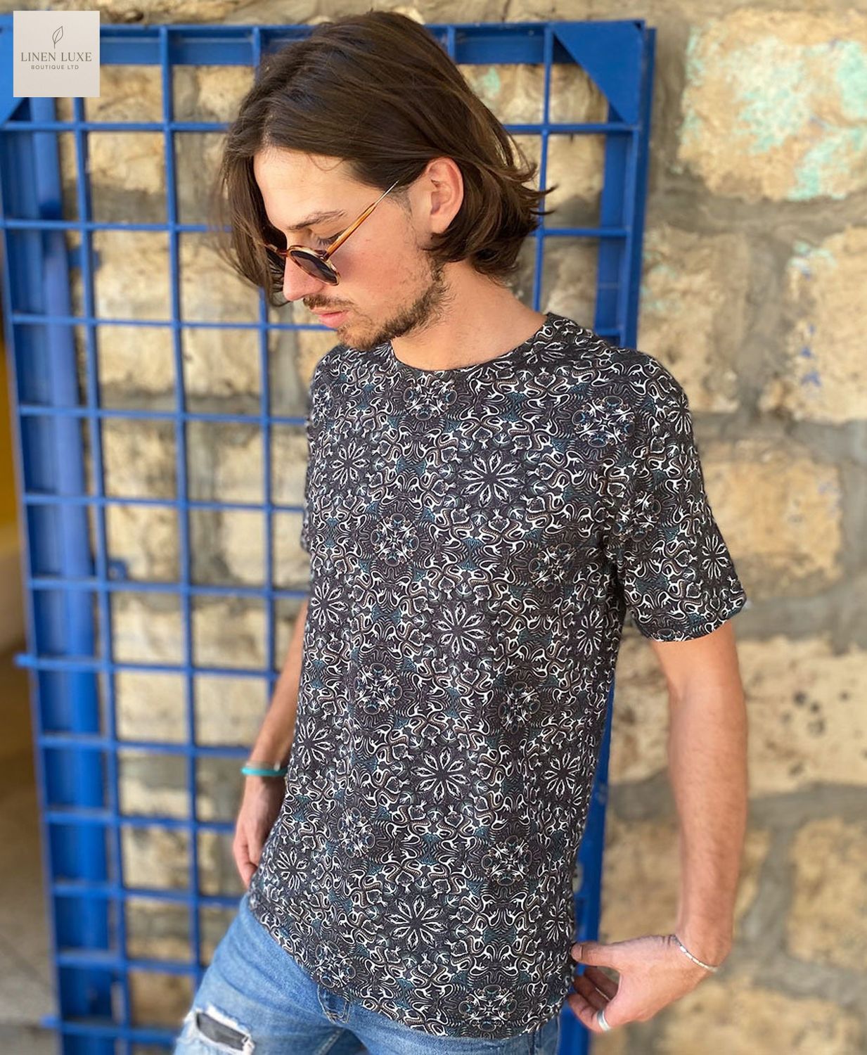 Lotus Mandala Full Print T-shirt For Men
