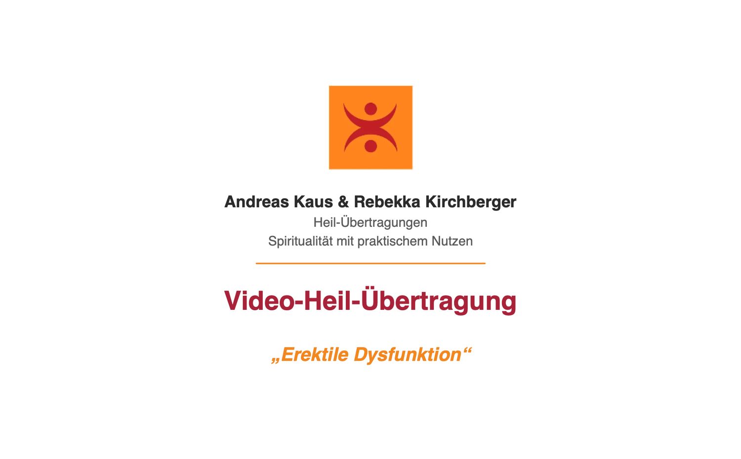 Video-Heil-Übertragung „Erektile Dysfunktion“