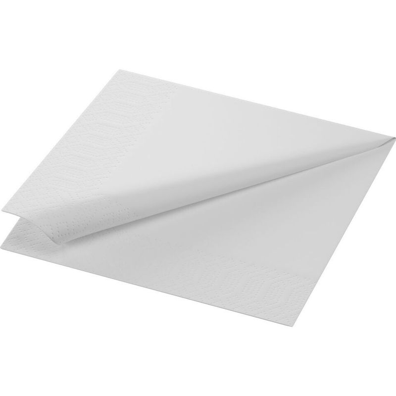 DUNI Tissue Serviette 33 x 33 cm weiß 3-lagig hochwertig &amp; Kompostierbar