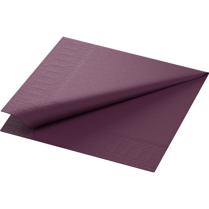 Duni Tissue Serviette plum - 33 x 33 cm 1/4 Falz 3-lagig