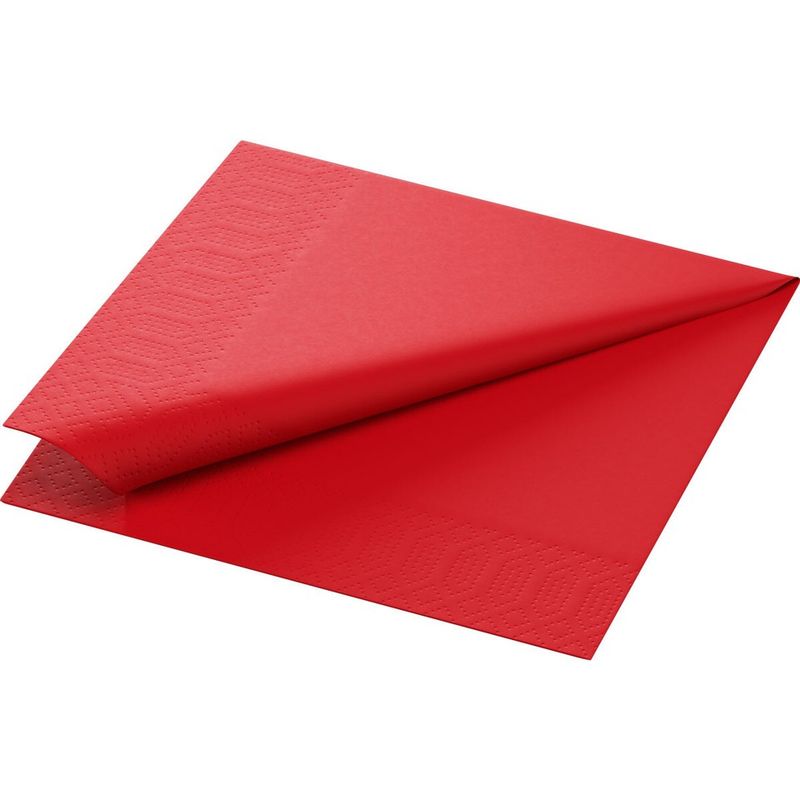 Duni Tissue Serviette rot - 33 x 33 cm 1/4 Falz 3-lagig