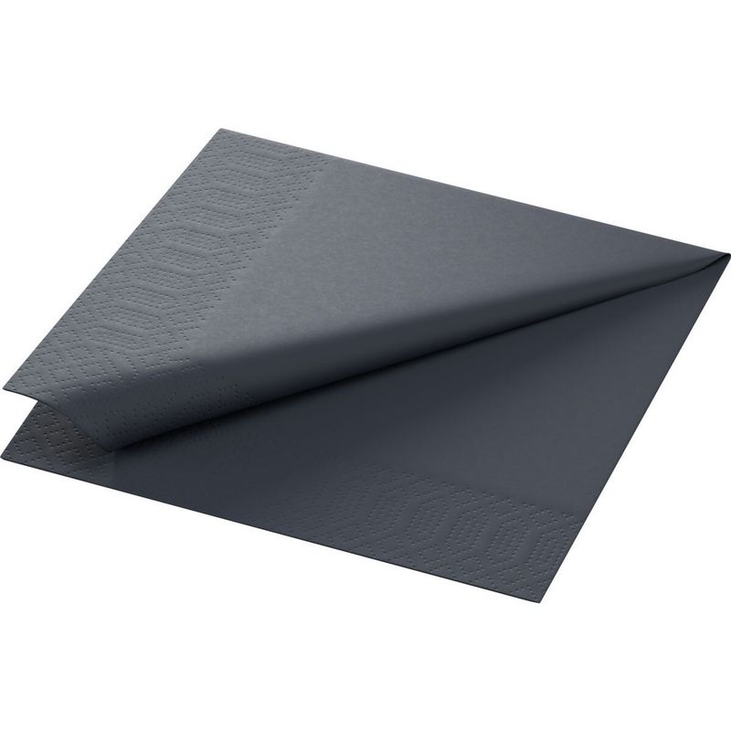 Duni Tissue Serviette schwarz - 33 x 33 cm 1/4 Falz 3-lagig