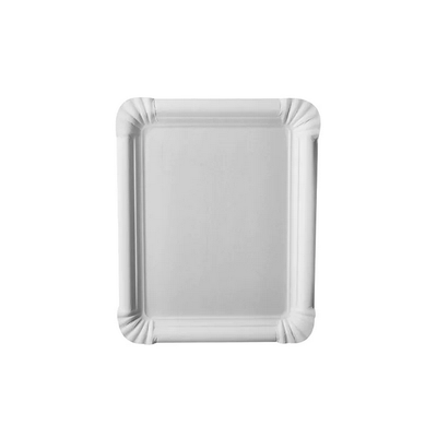 Pappteller eckig &quot;pure&quot; 16,5 x 20 cm, weiss