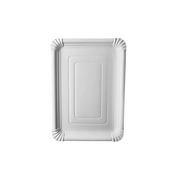 Pappteller eckig &quot;pure&quot; 24 x 33 cm, weiss