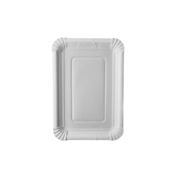 Pappteller eckig &quot;pure&quot; 18 x 26 cm, weiss