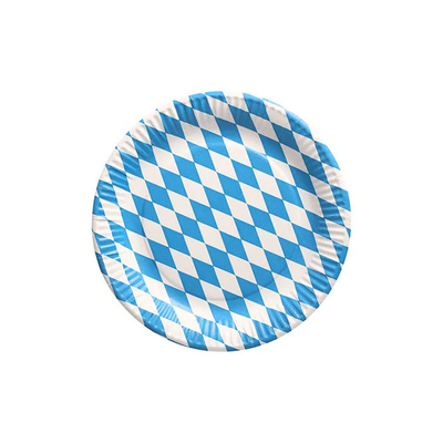 Pappteller rund Ø, 23 cm, &quot;Bayrisch Blau&quot;