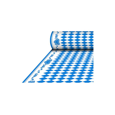 Tischdecke aus Airlaid, stoffähnlich, 25 x 1,18 m &quot;Bayrisch Blau&quot;