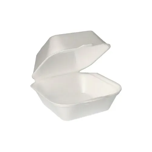 Burger-Boxen mit Klappdeckel aus XPS 14,5 x 15,5 cm weiss