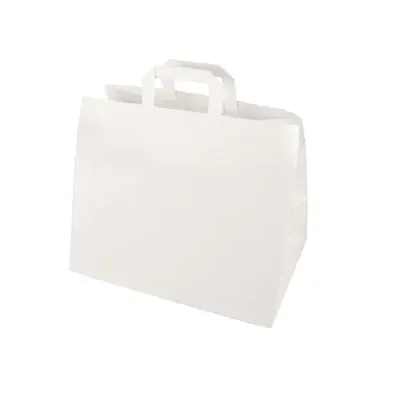Papiertüten 27 x 32 x 21,5 cm weiss mit Tragegriff