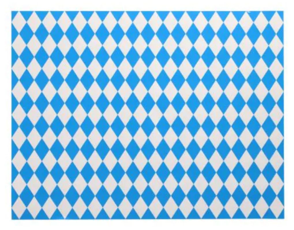 Papier Tischsets, 30 x 40 cm &quot;Bayrisch Blau&quot; blau/weiss