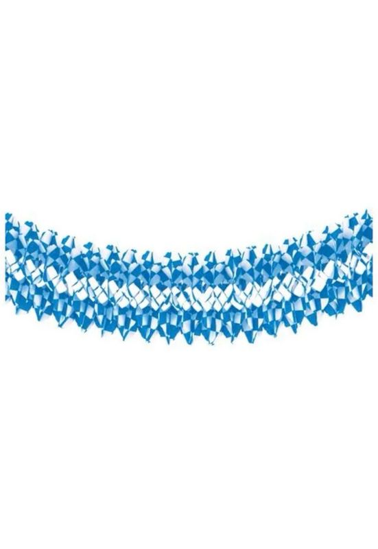 Großraumgirlande aus Papier Ø 25 cm · 10 m &quot;Bayrisch Blau&quot; schwer entflammbar