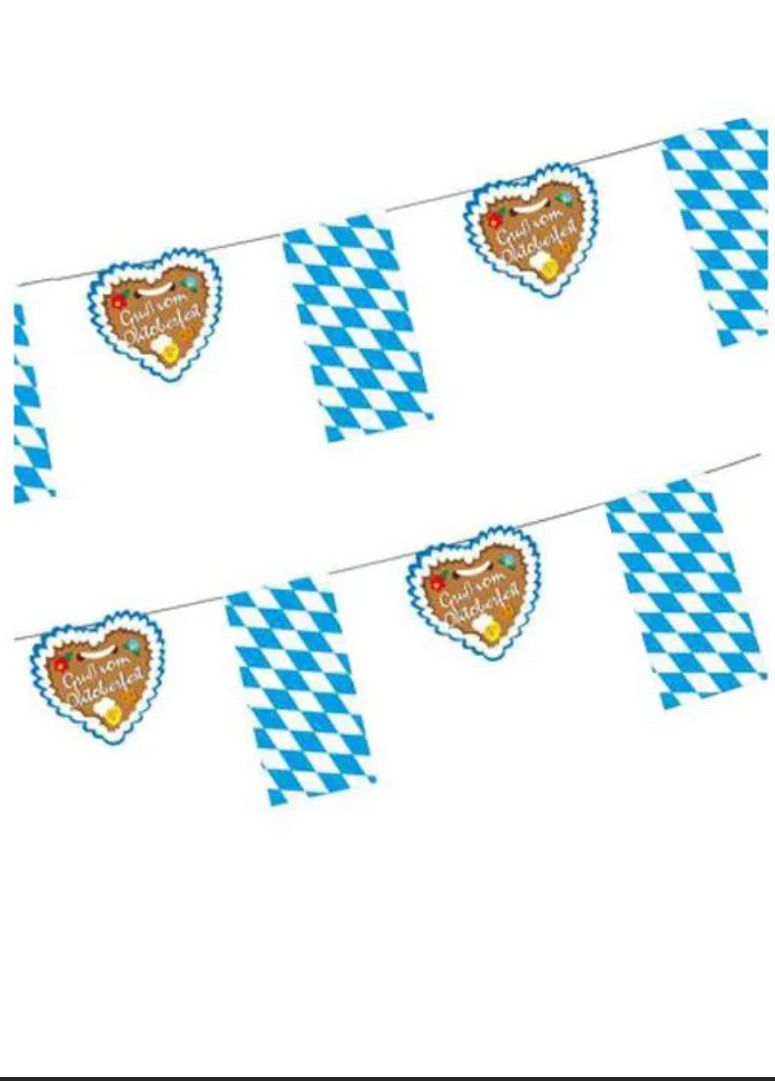Wimpelkette, Papier 4 m &quot;Gruß vom Oktoberfest&quot;