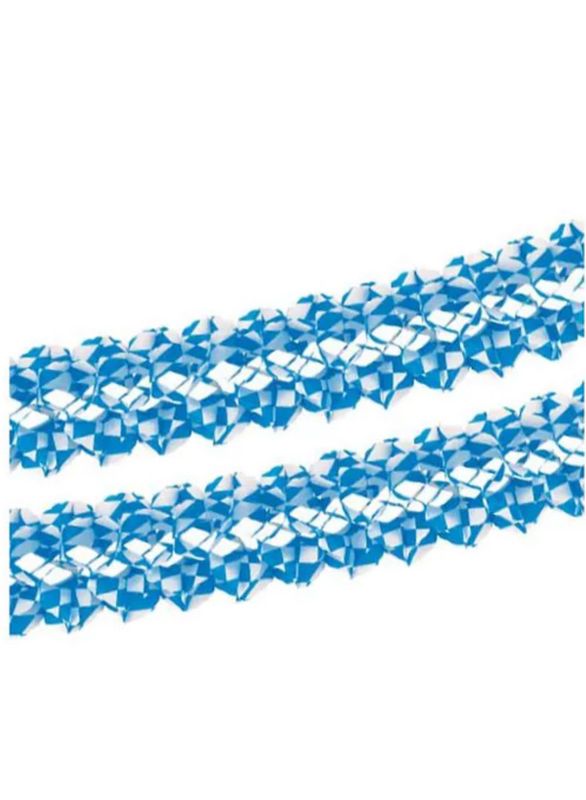 Motiv-Girlande Ø 16 cm · 4 m &quot;Bayrisch Blau&quot; schwer entflammbar