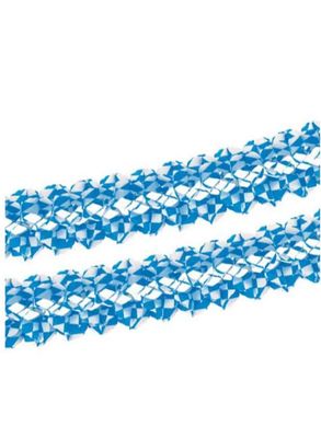 Motiv-Girlande Ø 16 cm · 4 m &quot;Bayrisch Blau&quot; schwer entflammbar