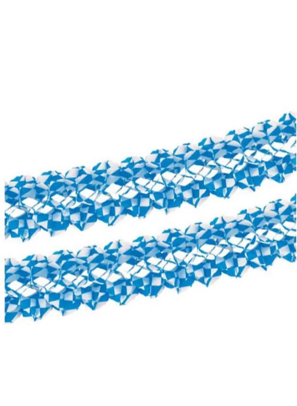 Motiv-Girlande Ø 16 cm · 4 m &quot;Bayrisch Blau&quot; schwer entflammbar
