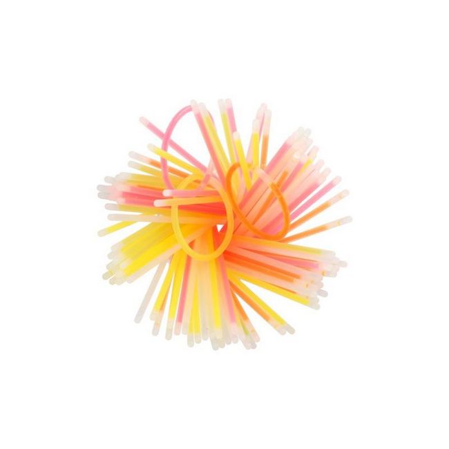 Knicklichter Ø 0,5 cm · 20 cm | Farbig sortiert | Orange, Gelb, Blau, Pink, Grün