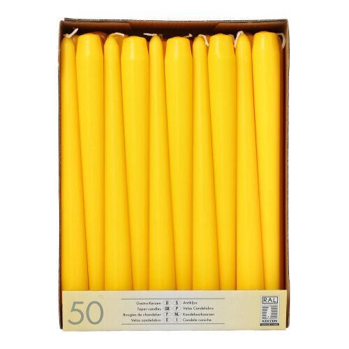 Leuchterkerzen gelb Spitzkerzen Ø 2,2 cm · 25 cm 100 Stück