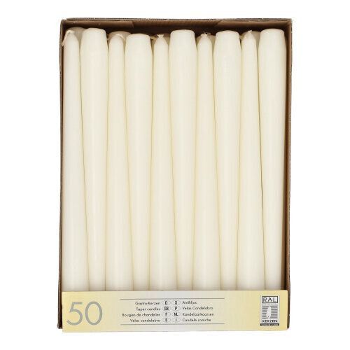 Leuchterkerzen weiss Spitzkerzen Ø 2,2 cm · 25 cm 100 Stück