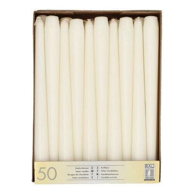 Leuchterkerzen weiss Spitzkerzen Ø 2,2 cm · 25 cm 100 Stück