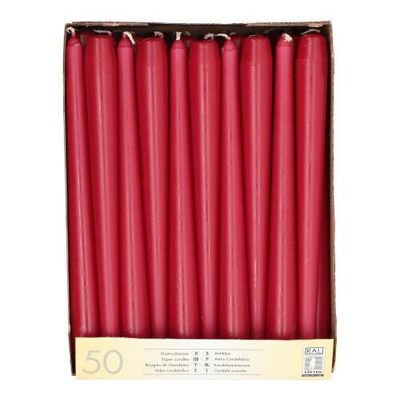 Leuchterkerzen bordeaux Spitzkerzen Ø 2,2 cm · 25 cm 100 Stück