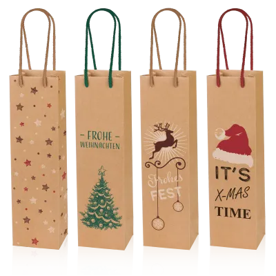 Papiertasche Natura Christmas sortiert 1er Papiertasche Natura Christmas sortiert 1er