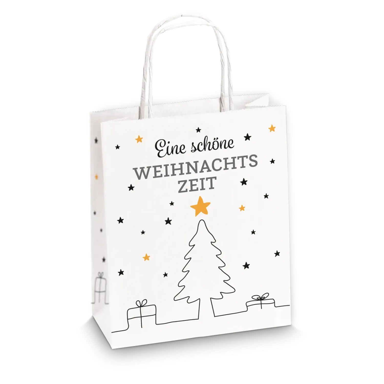 Einkaufstasche &quot;Weihnachtszeit&quot; -S-, Kraftpapier