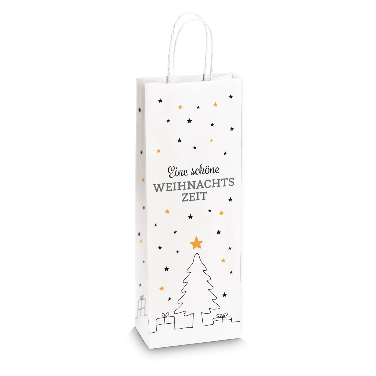 Einkaufstasche &quot;Weihnachtszeit&quot; -Bottle-, Kraftpapier
