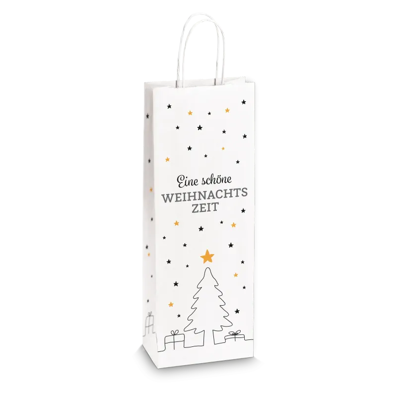Einkaufstasche &quot;Weihnachtszeit&quot; -Bottle-, Kraftpapier