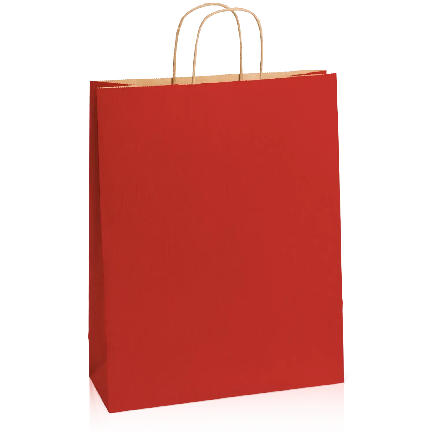 Einkaufstasche Dunkelrot -XL-, Kraftpapier gerippt