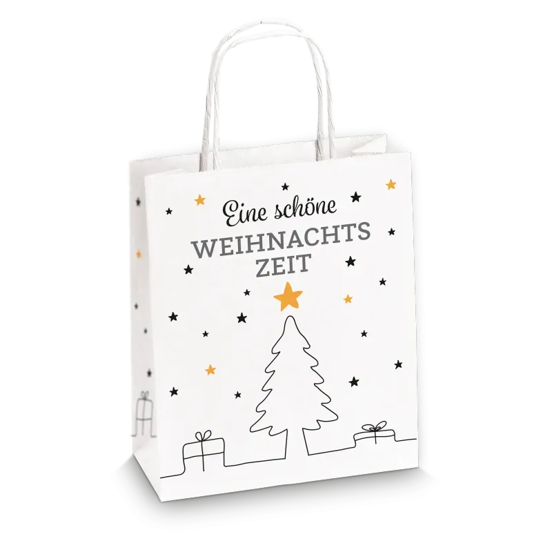 Einkaufstasche &quot;Weihnachtszeit&quot; -S-, Kraftpapier