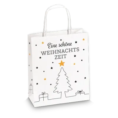 Einkaufstasche &quot;Weihnachtszeit&quot; -S-, Kraftpapier
